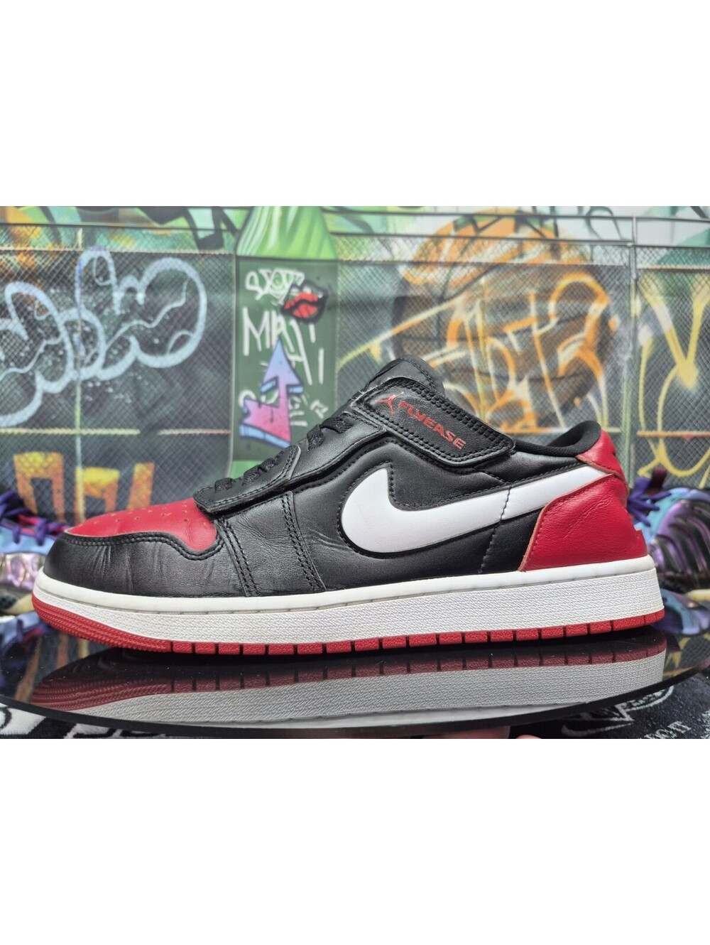 Nike Air Jordan 1 Low Flyease DM1206-066 'Alternate Bred Toe'Black Gym Red 11M